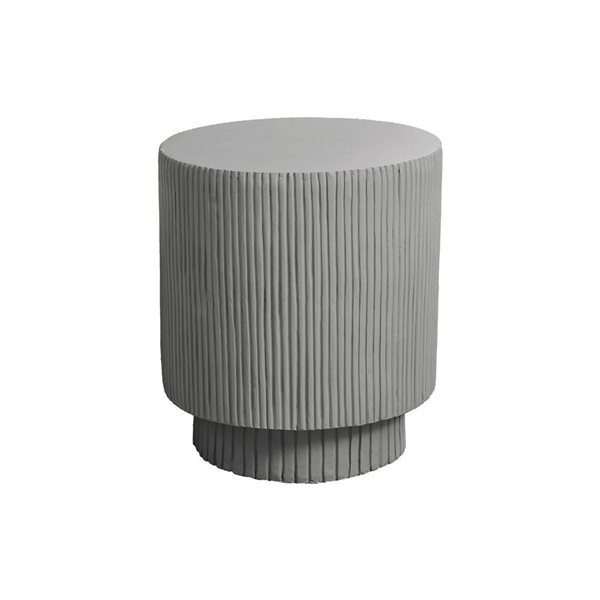 Monarch Specialties 25-in Grey Round Indoor/Outdoor Accent Table