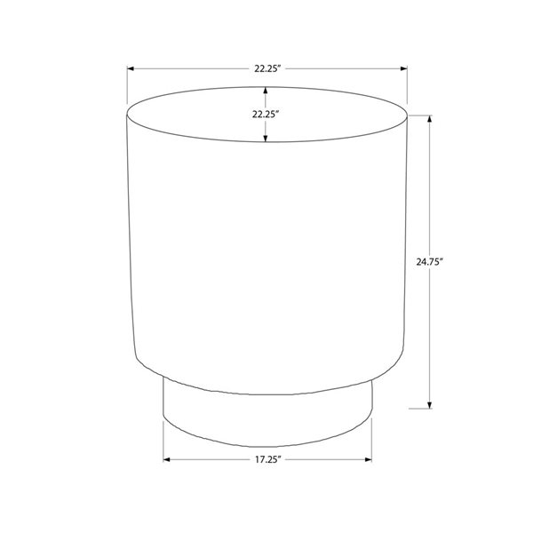 Monarch Specialties 25-in Grey Round Indoor/Outdoor Accent Table