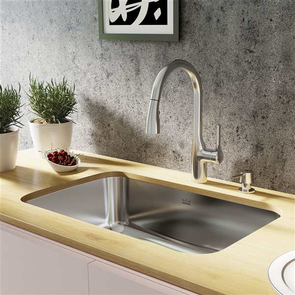 Kindred Reginox 29.75 L x 18.75-in W Undermount Single Bowl Stainless Steel Kitchen Sink
