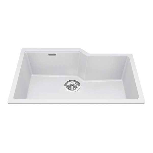 Kindred Granite Series 30.7 L x 19.7-in W Undermount Single Bowl Polar White Granite Kitchen Sink