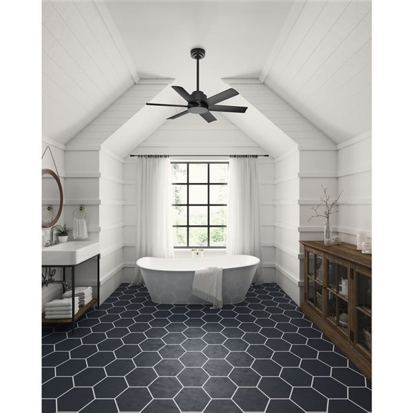 Hunter Kennicott 44-in Matte Black Ceiling Fan