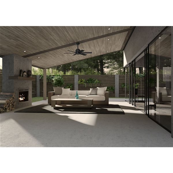 Hunter Kennicott 44-in Matte Black Ceiling Fan
