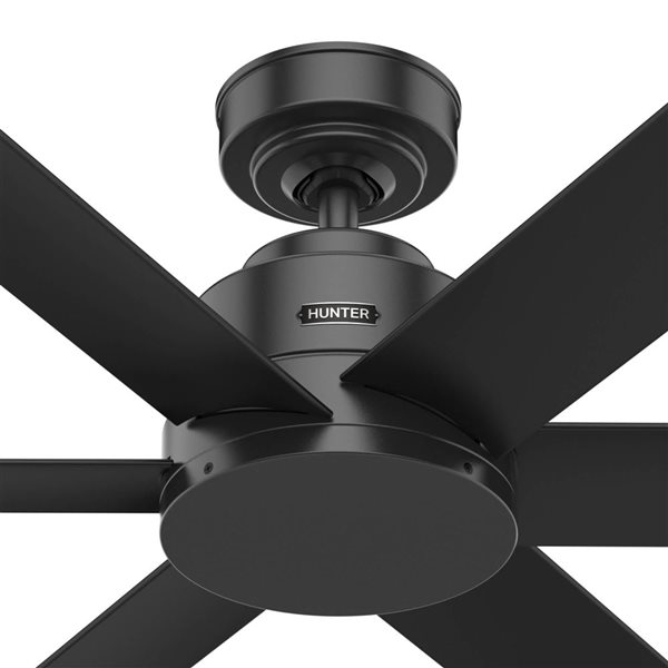 Hunter Kennicott 44-in Matte Black Ceiling Fan