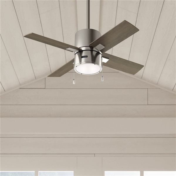 Hunter Beck 42-in Brushed Nickel-Reversible Blades Ceiling Fan