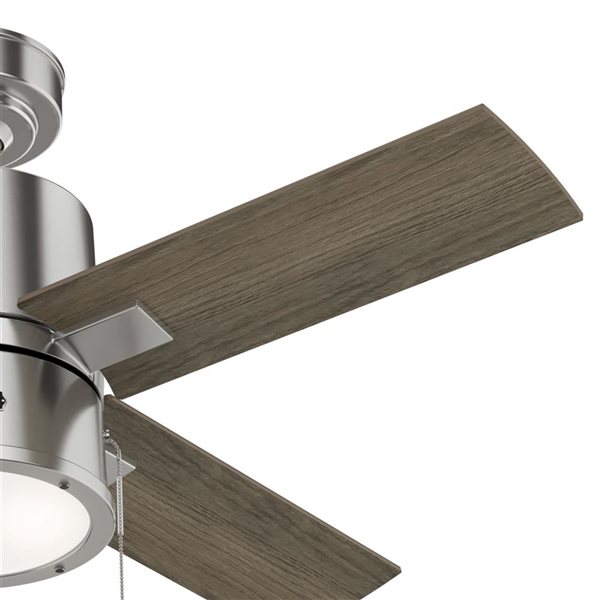 Hunter Beck 42-in Brushed Nickel-Reversible Blades Ceiling Fan