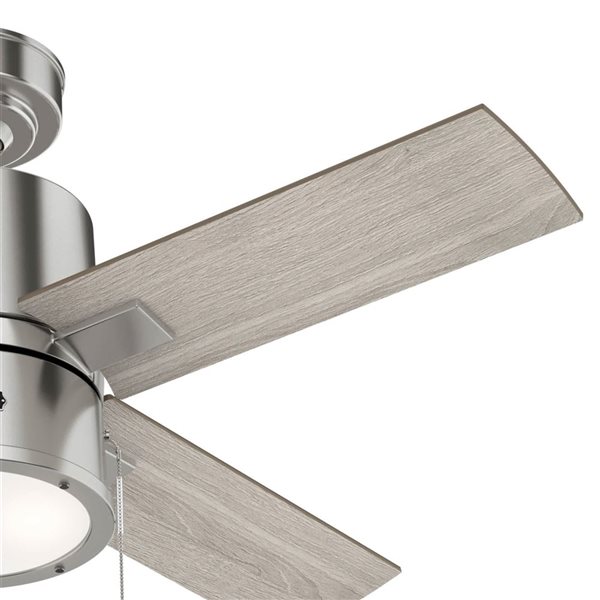 Hunter Beck 42-in Brushed Nickel-Reversible Blades Ceiling Fan