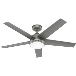 Ventilateur de plafond Skyflow par Hunter de 52 po en argent mat