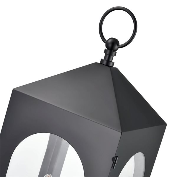 Millennium Lighting Bratton Powder Coated Steel 2-Light Clear Glass Outdoor Post Lantern - Matte Black