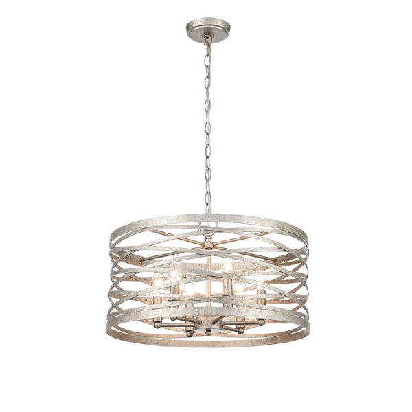 Millenium Lighting 6-Light Drum Shape Chain Pendant Light - Antique Nickel