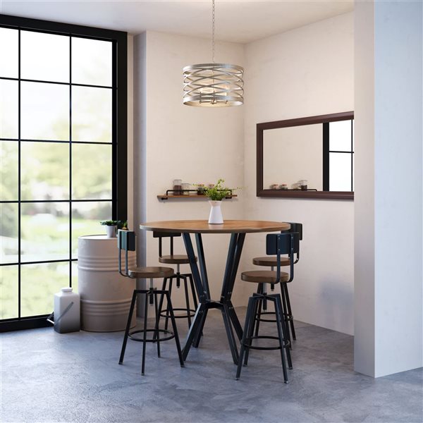 Millenium Lighting 6-Light Drum Shape Chain Pendant Light - Antique Nickel