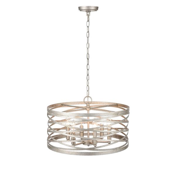 Millenium Lighting 6-Light Drum Shape Chain Pendant Light - Antique Nickel