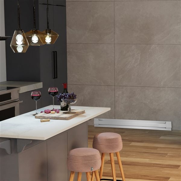 Dimplex Element 1500W 66-in Front Discharge Baseboard Heater - White