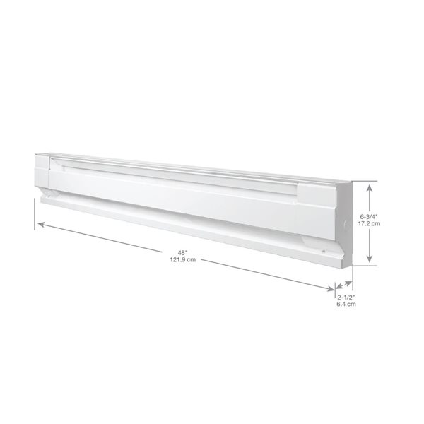 Dimplex Element 1000W 48-in Front Discharge Baseboard Heater - White