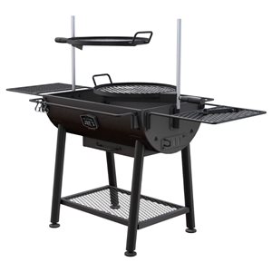 Oklahoma Joe's Firecraft Series 30-in Black Barrel Grill