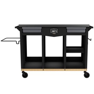Oklahoma Joe's Workstation DLX Black Steel Prep and Storage Cart