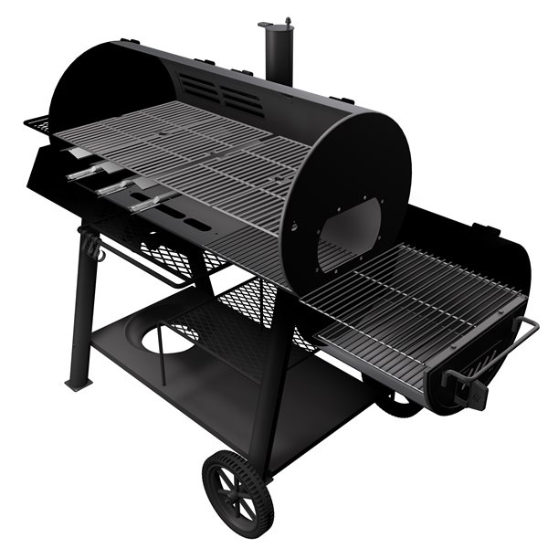 Oklahoma Joe's Canyon 40.1-in Black Combo Grill and Smoker