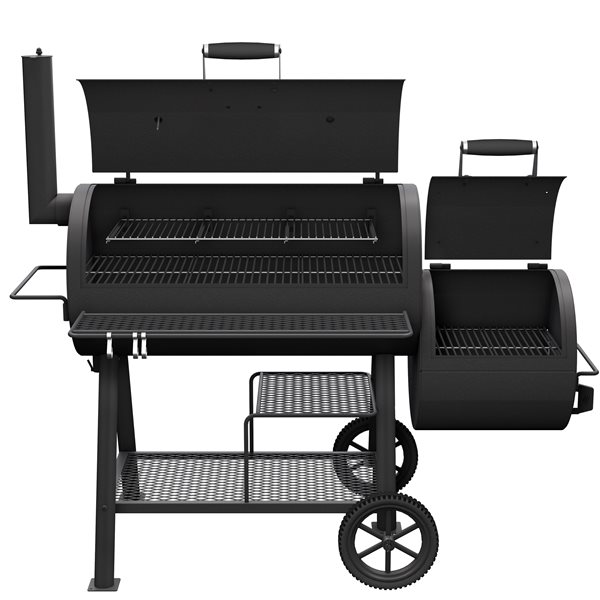 Oklahoma Joe's Highland DLX 25-in Black Offset Smoker and Grill