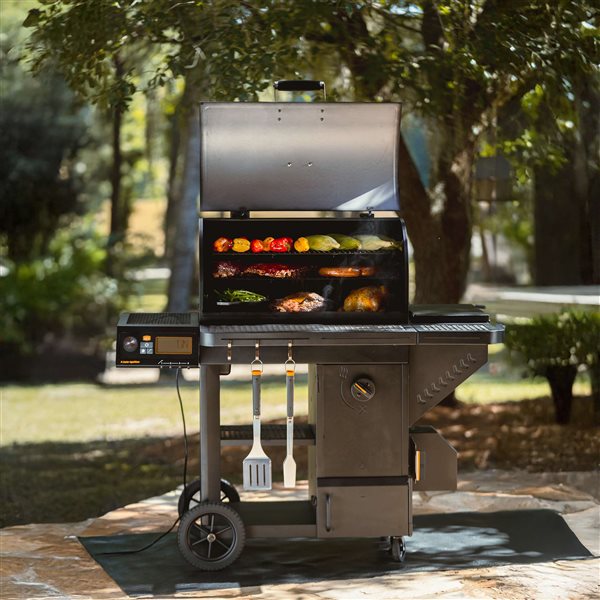 Oklahoma Joe's Tahoma 1200A DLX 30.4-in Black Cart Charcoal Grill