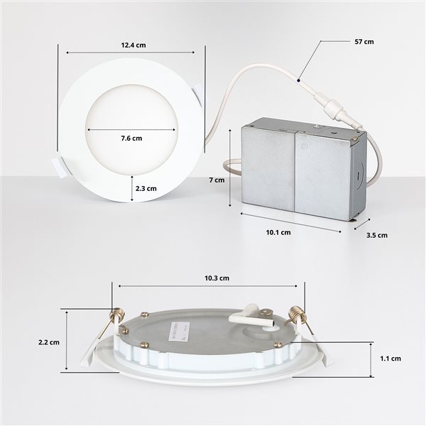 Luminus 5CCT 2700-5000K 750 Lumens 9 W 4-in Dimmable LED Recessed Slim Downlight - 6/Pk
