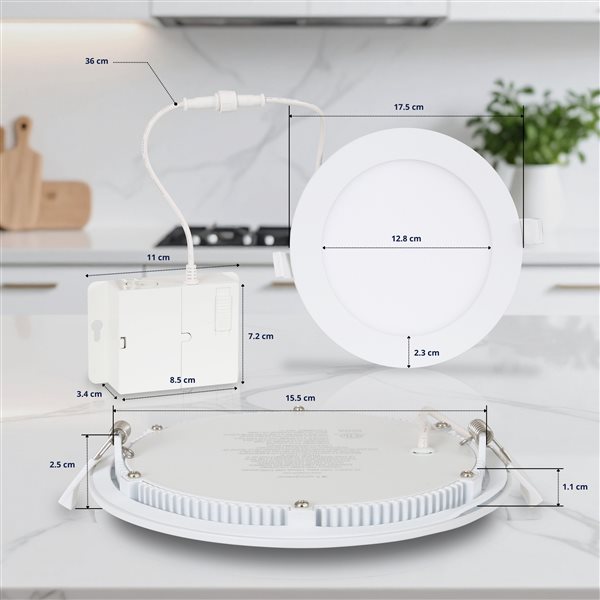 Luminus 5CCT 2700-5000K 1200 Lumens 14 W 6-in Dimmable LED Recessed Slim Downlight - 6/Pk
