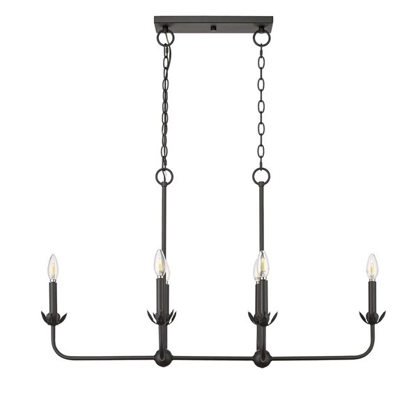 Millenium Lighting Freesia 6-Light Chandelier Ceiling Light - Matte Black