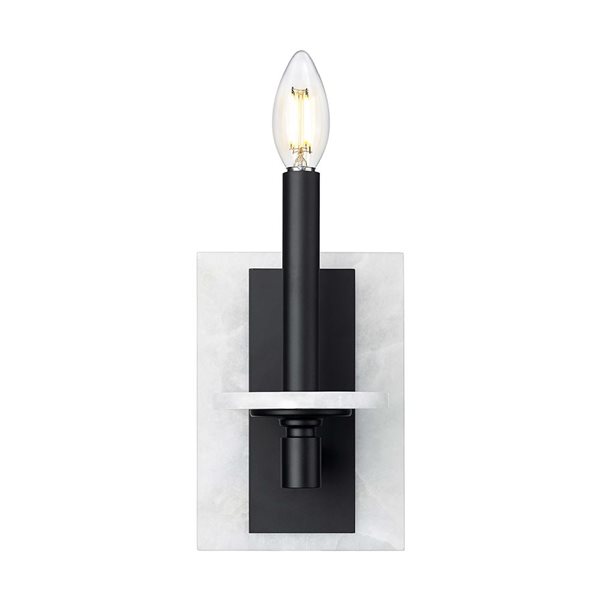 Z-Lite Kaden 1-Light LED Steel Traditional Candle Wall Sconce - Matte Black
