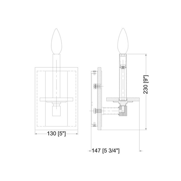 Z-Lite Kaden 1-Light LED Steel Traditional Candle Wall Sconce - Matte Black