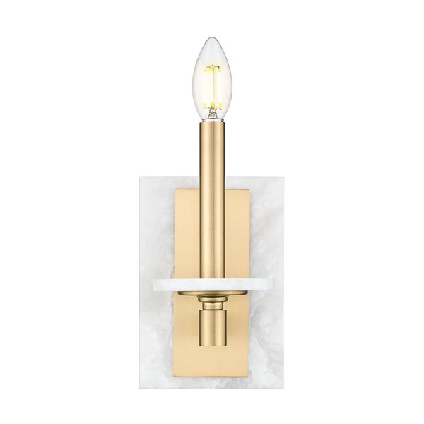 Z-Lite Kaden 1-Light LED Steel Traditional Candle Wall Sconce - Gold
