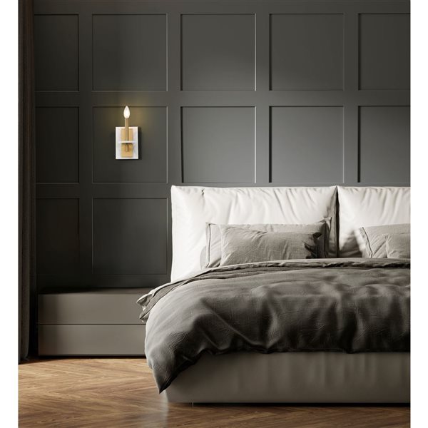 Z-Lite Kaden 1-Light LED Steel Traditional Candle Wall Sconce - Gold