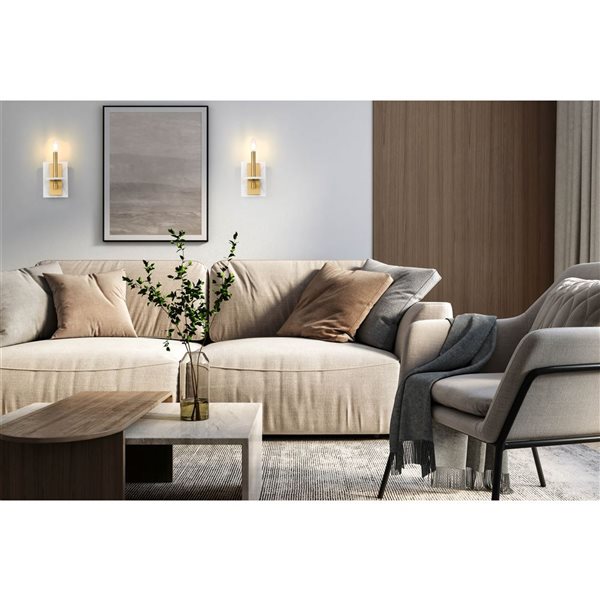 Z-Lite Kaden 1-Light LED Steel Traditional Candle Wall Sconce - Gold