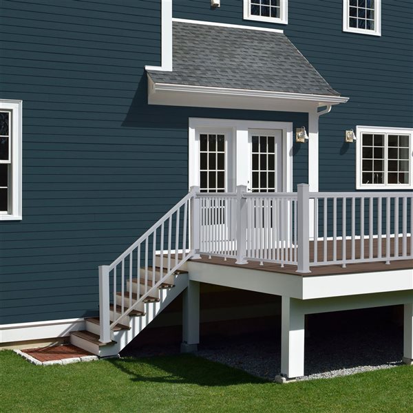 everhome 3-ft x 6-ft Grey Vinyl Outdoor Railing Stair