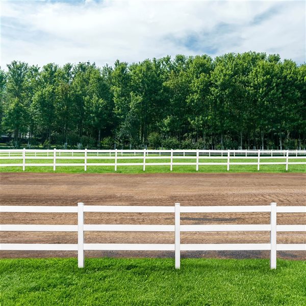 everhome 320-ft White Vinyl Ranch Fence Kit
