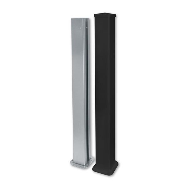 everhome 3-ft Black Vinyl Outdoor Railing Post