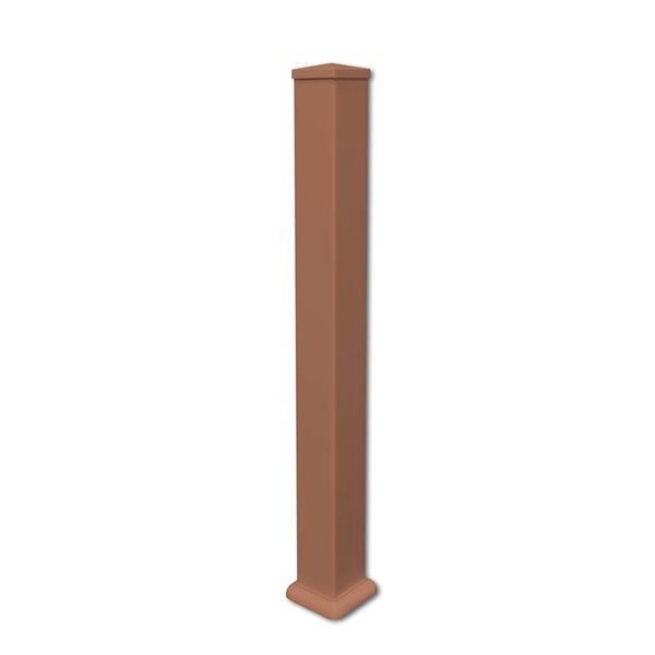 everhome 3-ft Brown Vinyl Outdoor Railing Post