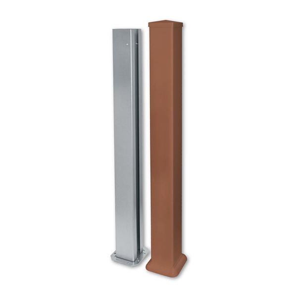 everhome 3-ft Brown Vinyl Outdoor Railing Post