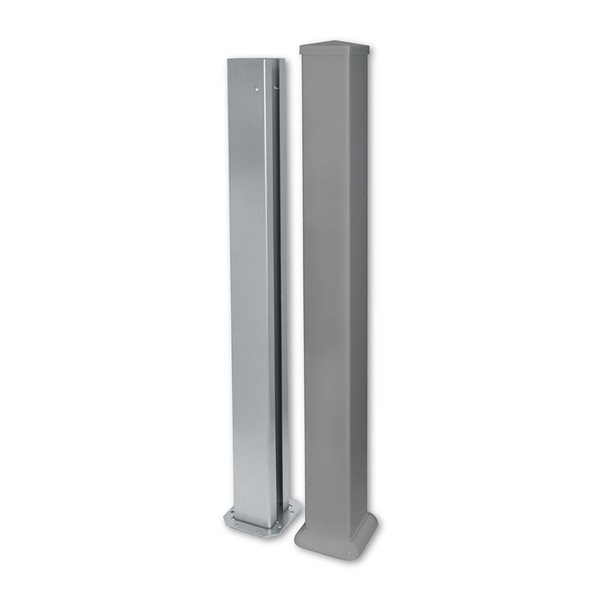 everhome 3-ft Grey Vinyl Outdoor Railing Post
