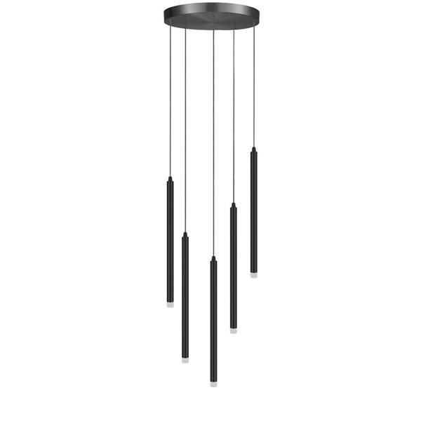Dainolite Sanya 5-Light LED Multi Pendant Ceiling Light - Matte Black