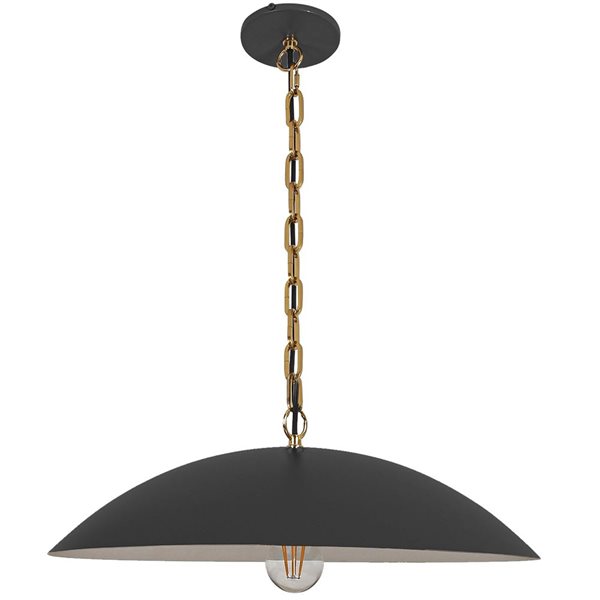 Dainolite Ofelia 1-Light Pendant 19.75-in Ceiling Light - Matte Black