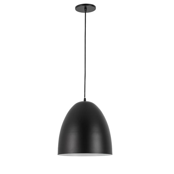 Dainolite Ofelia 1-Light Pendant Ceiling Light 11.75-in - Matte Black