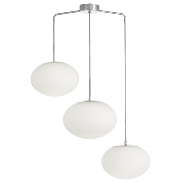 Dainolite Rachel 3-Light Pendant Ceiling Light - Polished Chrome