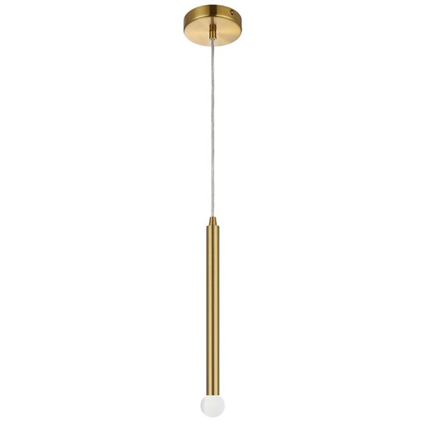 Dainolite Sanya 1-Light Pendant Ceiling Light - Aged Brass