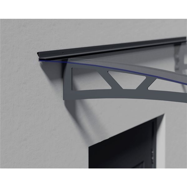 Canopia by Palram Altair Door Awning w/ 3 x 15-ft Clear Panel
