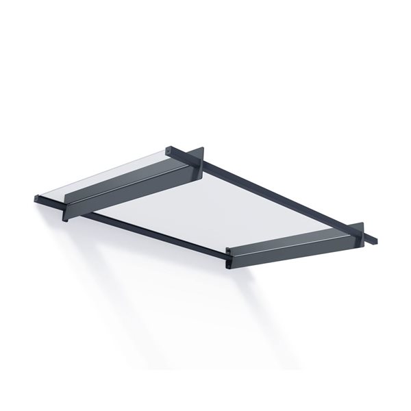 Canopia by Palram Nancy Door Awning w/ 3 x 5-ft Clear Panel
