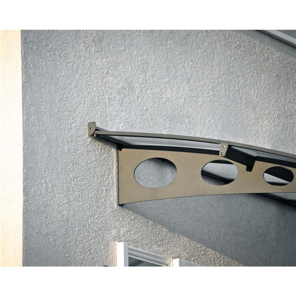 Canopia by Palram Herald Door Awning w/ 4.5 x 14.6-ft Clear Panel