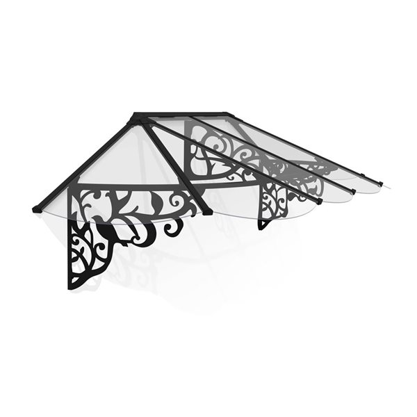 Canopia by Palram Lily Door Awning 3 x 9-ft