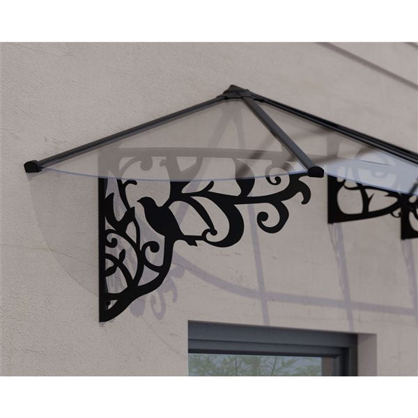 Canopia by Palram Lily Door Awning 3 x 9-ft
