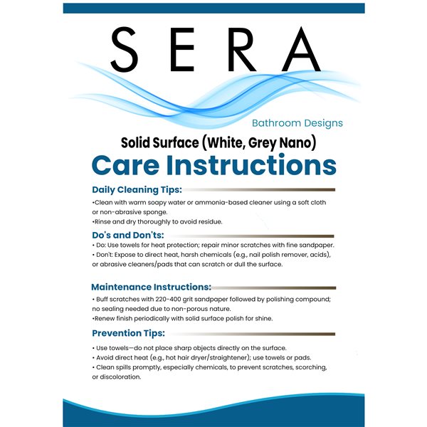 GEF Samantha 48-in Floating Light Oak Vanity with White Solid Surface countertop