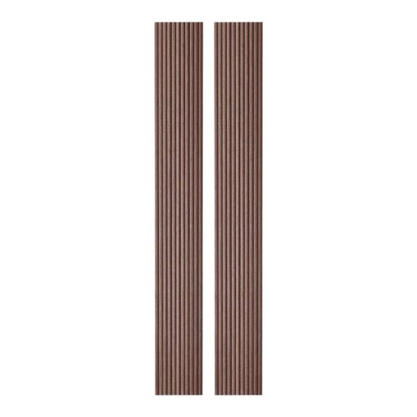 Dogberry 94.5 x 12-in Fluted Wall Panel 2/Pck - Smokey Oak