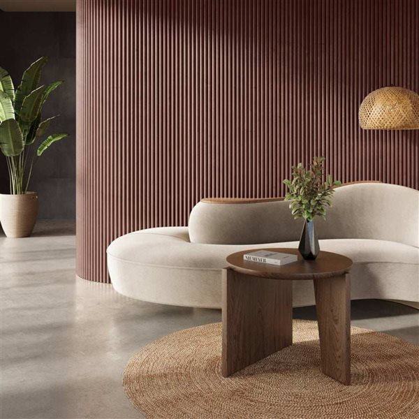 Dogberry 94.5 x 12-in Fluted Wall Panel 2/Pck - Smokey Oak