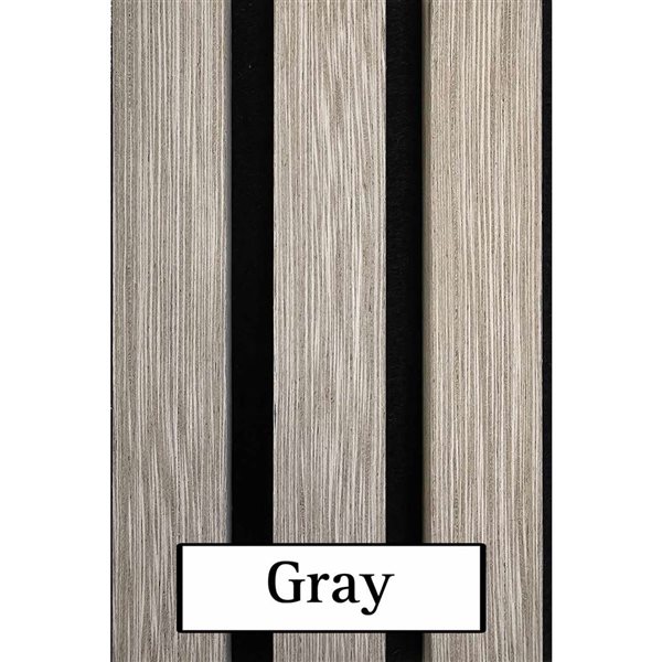 Dogberry 94.5 x 12-in Acoustic Wall Panel 2/Pck - Grey